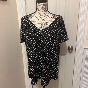 Valentine’s heart shirt. Worn once. Lightweight very comfortable